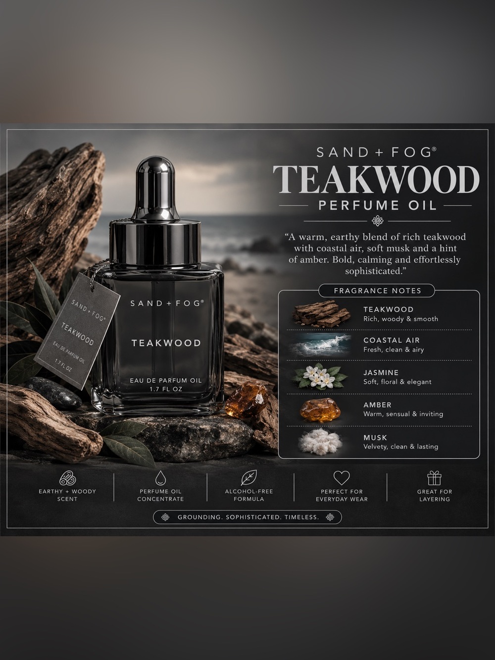 Sand + Fog Teakwood